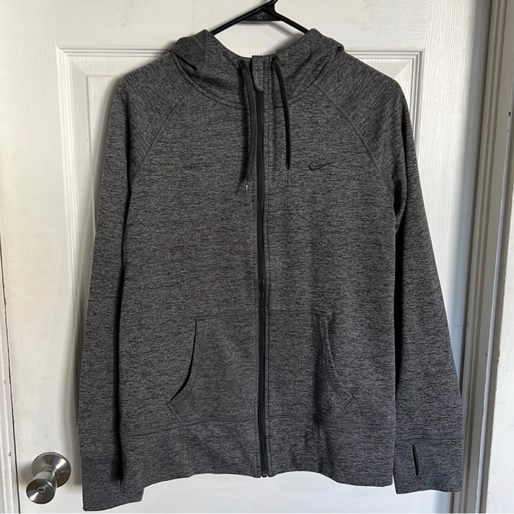 Womens Nike Gray Therma Fit Zip Up Hoodie M